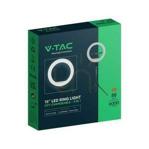 LED-Ringlicht für 3 Telefone V-TAC 55W fi44cm Stativ Pilot Case VT-45055 3200K-5500K 6000lm small 4