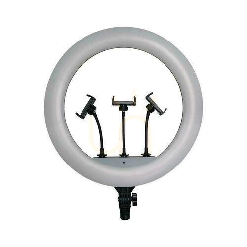 Prüfen LED-Ringlicht für 3 Telefone V-TAC 55W fi44cm Stativ Pilot Case VT-45055 3200K-5500K 6000lm
