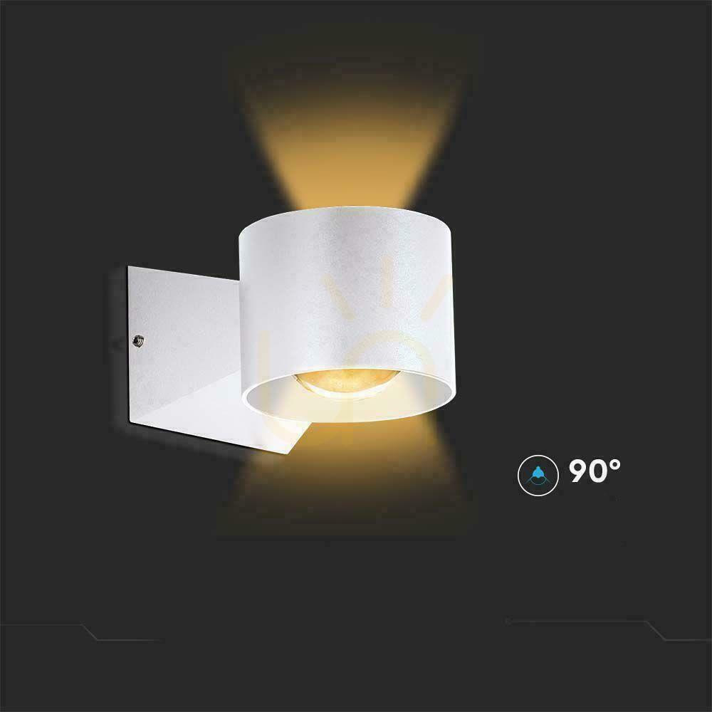 Prüfen V-TAC 5W Wandleuchte Top Down Weiß IP65 VT-1179 3000K 465lm V-TAC 5W Wandleuchte Top Down Weiß IP65 VT-1179 3000K 465lm