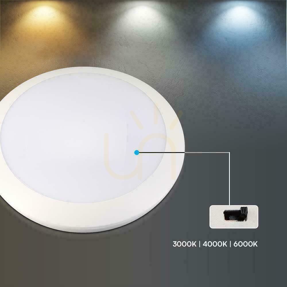 Aussicht Plafond V-TAC 20W LED Rund IP44 Bewegungsmelder Mikrowelle IK10 30cm Weiß VT-8222 3000K-4000K-6000K 1800lm 5 Jahre Garantie Plafond V-TAC 20W LED Rund IP44 Bewegungsmelder Mikrowelle IK10 30cm Weiß VT-8222 3000K-4000K-6000K 1800lm 5 Jahre Garantie