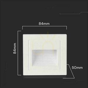 V-TAC 5W LED Square White 230V VT-1129 3000K 380lm LED-Treppenleuchte. small 2
