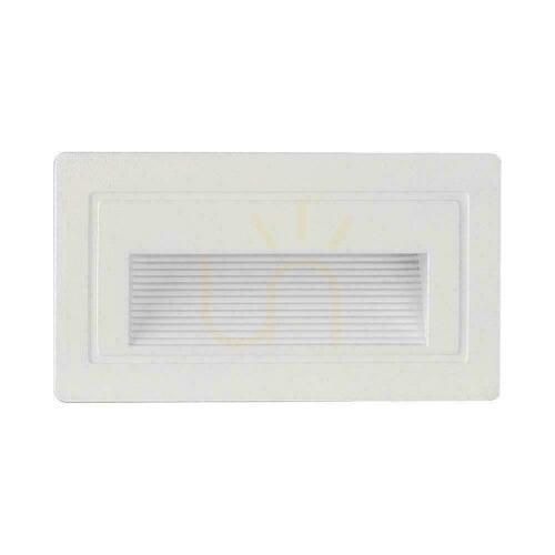 Prüfen V-TAC 3W LED-Rechteck-Treppenleuchte Weiß 230V VT-1130 3000K 180lm