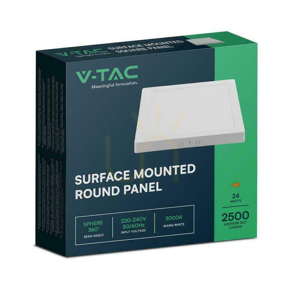 Vorschau V-TAC LED-Anbauleuchte Premium Downlight 24W Quadratisch 300x300 VT-60024 3000K 2500lm. V-TAC LED-Anbauleuchte Premium Downlight 24W Quadratisch 300x300 VT-60024 3000K 2500lm.
