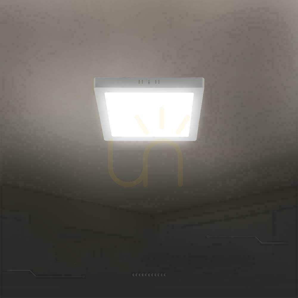 Zeige V-TAC LED-Anbauleuchte Premium Downlight 24W Quadratisch 300x300 VT-60024 3000K 2500lm. V-TAC LED-Anbauleuchte Premium Downlight 24W Quadratisch 300x300 VT-60024 3000K 2500lm.