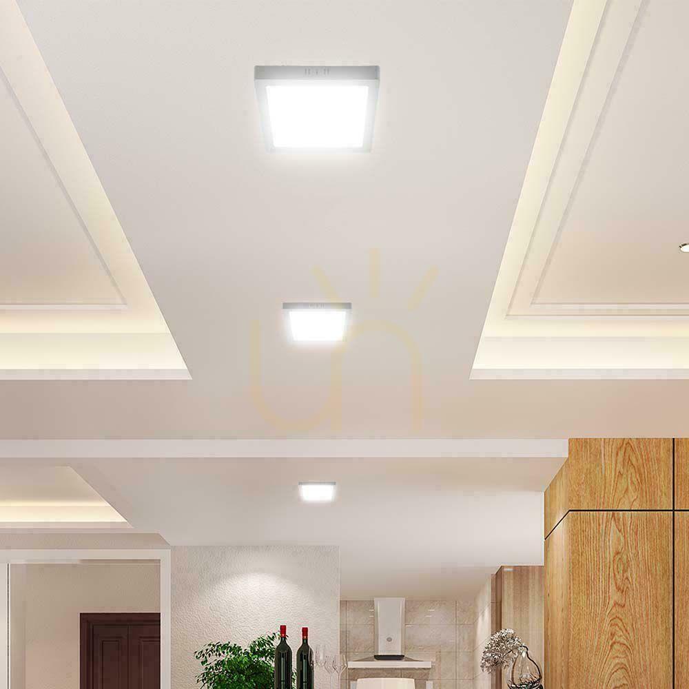 Aussicht V-TAC LED-Anbauleuchte Premium Downlight 24W Quadratisch 300x300 VT-60024 3000K 2500lm. V-TAC LED-Anbauleuchte Premium Downlight 24W Quadratisch 300x300 VT-60024 3000K 2500lm.