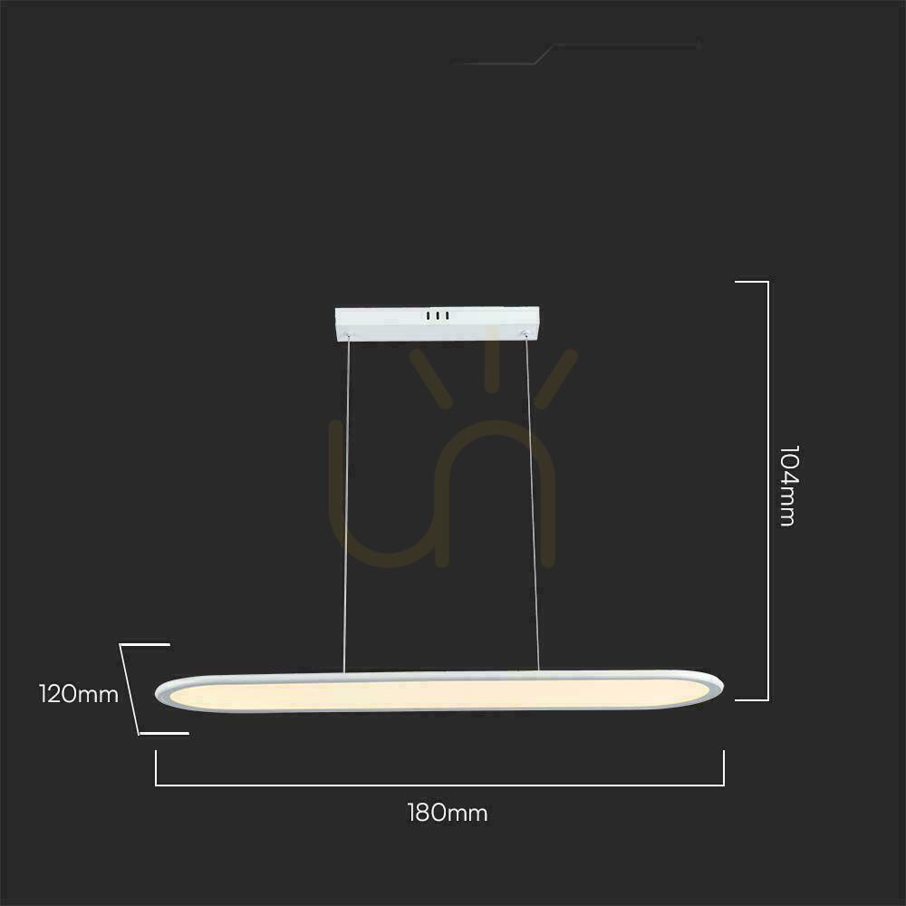 Vorschau V-TAC 24W LED-Pendelleuchte Weiß VT-7821 4000K 3000lm V-TAC 24W LED-Pendelleuchte Weiß VT-7821 4000K 3000lm