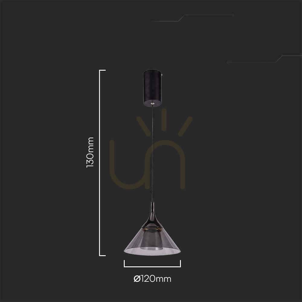 Aussicht V-TAC 9W LED-Pendelleuchte Schwarz VT-7831 4000K 1000lm V-TAC 9W LED-Pendelleuchte Schwarz VT-7831 4000K 1000lm