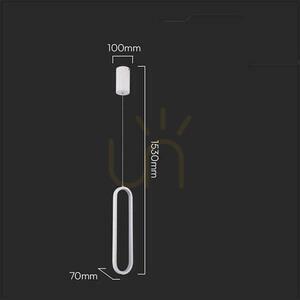 Weiße LED-Pendelleuchte V-TAC VT-7829, 13 W, 4000 K, 1500 lm, 40 cm small 4