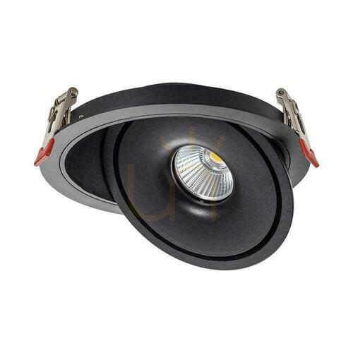 Prüfen V-TAC LED Neigbares Downlight 30W LED COB CRI90+ CCT Schwarz VT-2532 3000K-4000K-6400K 2500lm.