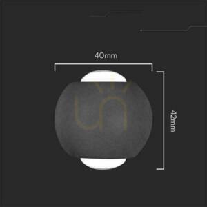Wandmontage Top Down V-TAC 2W LED Leuchte IP54 Schwarz VT-2502 3000K 200lm small 5
