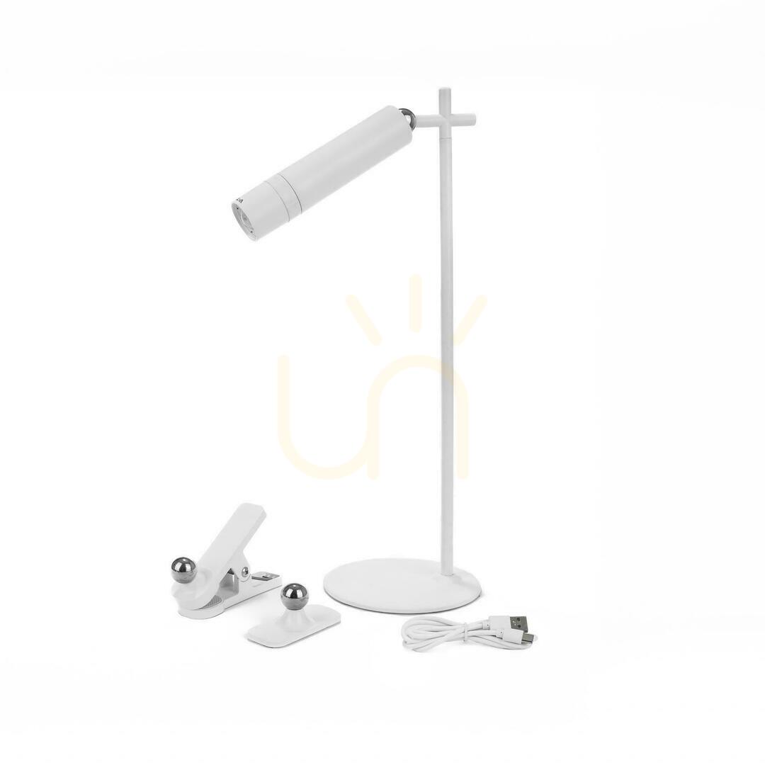 Zeige V-TAC 4-in-1 Schreibtischlampe 37cm Tapete Clip Taschenlampe 3W LED Weiß VT-7413 4000K 300lm V-TAC 4-in-1 Schreibtischlampe 37cm Tapete Clip Taschenlampe 3W LED Weiß VT-7413 4000K 300lm