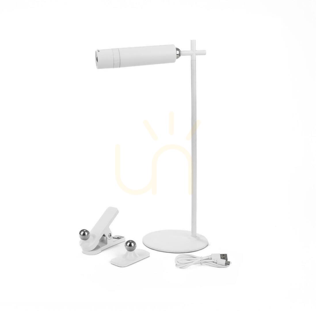 Aussicht V-TAC 4-in-1 Schreibtischlampe 37cm Tapete Clip Taschenlampe 3W LED Weiß VT-7413 4000K 300lm V-TAC 4-in-1 Schreibtischlampe 37cm Tapete Clip Taschenlampe 3W LED Weiß VT-7413 4000K 300lm