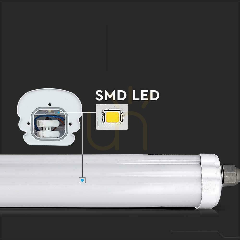 Prüfen V-TAC G-SERIES 60cm 18W 120Lm/W VT-6076 4000K 2160lm Hermetische LED-Leuchte. V-TAC G-SERIES 60cm 18W 120Lm/W VT-6076 4000K 2160lm Hermetische LED-Leuchte.