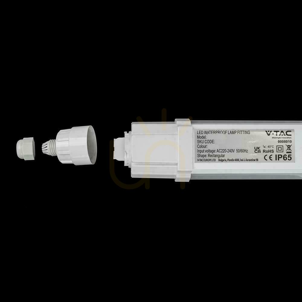 Anzeige Hermetische LED-Leuchte V-TAC WP LINKABLE 120cm VT-80120 4000K 3900lm Hermetische LED-Leuchte V-TAC WP LINKABLE 120cm VT-80120 4000K 3900lm