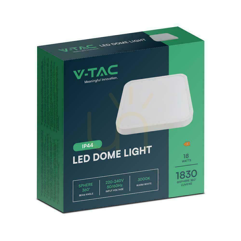 Anzeige Plafond V-TAC 24W LED Quadrat 29x29cm Aufputz IP44 Weiß VT-8624 6500K 2500lm Plafond V-TAC 24W LED Quadrat 29x29cm Aufputz IP44 Weiß VT-8624 6500K 2500lm