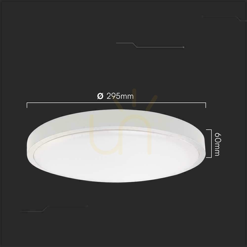 Prüfen Plafond V-TAC 18W LED Rund 29cm Aufputz Pilot Bewegungsmelder IP44 Weiß VT-8618S 3000K 1830lm Plafond V-TAC 18W LED Rund 29cm Aufputz Pilot Bewegungsmelder IP44 Weiß VT-8618S 3000K 1830lm