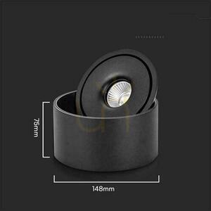 Anbaudownlight V-TAC 20W Tilt CRI90 CCT Schwarz VT-2825 3000K-4000K-6400K 1408lm. small 6