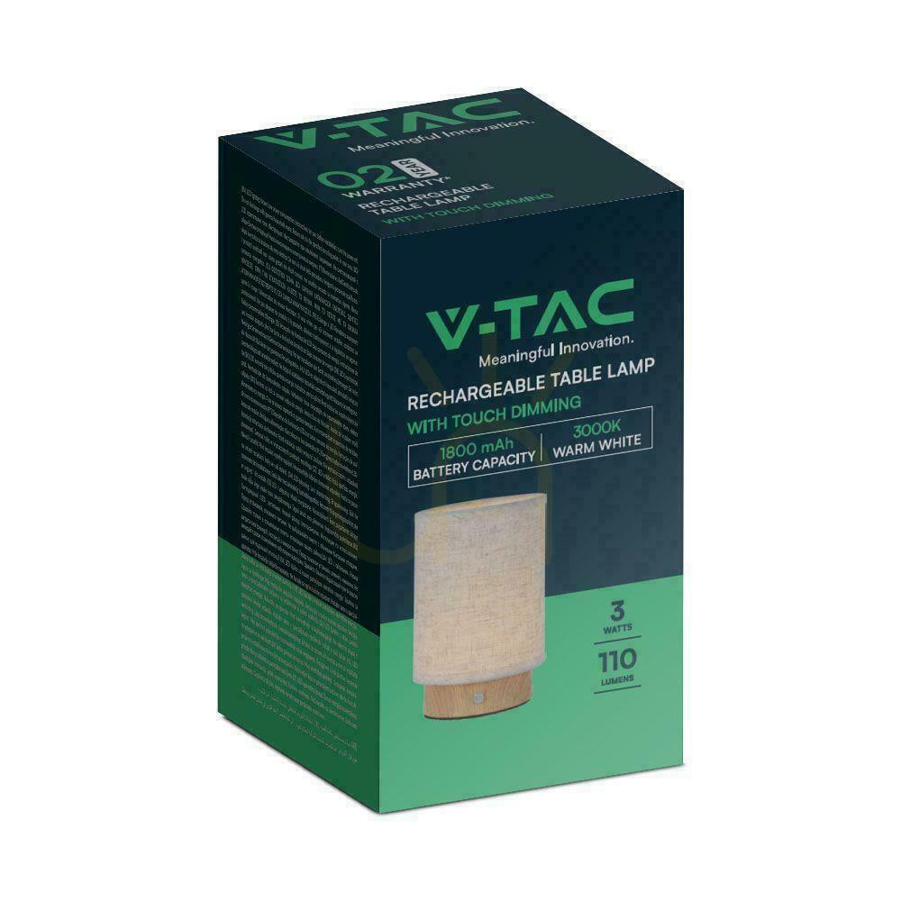 Aussicht V-TAC 3W LED-Schreibtisch Nachtlicht Ladegerät Dimmbar Holz VT-7569 3000K 110lm. V-TAC 3W LED-Schreibtisch Nachtlicht Ladegerät Dimmbar Holz VT-7569 3000K 110lm.