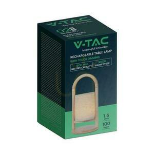 V-TAC 1.5W LED-Schreibtisch-Nachtlicht Ladegerät Dimmbar Holz VT-7570 3000K 100lm small 1