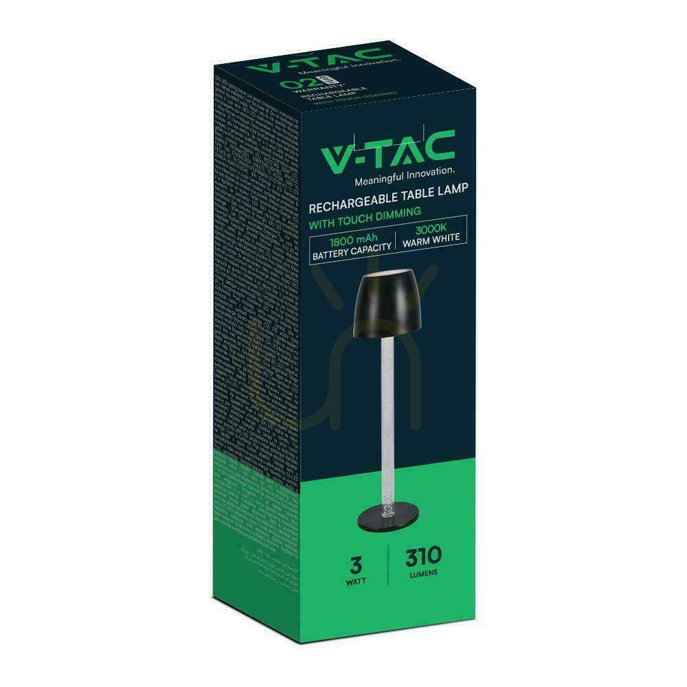 Prüfen V-TAC 3W LED Charging Dimmable Nightstand Desk Lamp Black VT-7576 3000K 310lm. V-TAC 3W LED Charging Dimmable Nightstand Desk Lamp Black VT-7576 3000K 310lm.