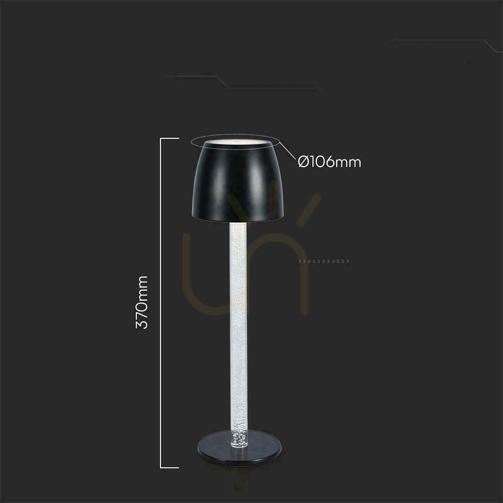 Aussicht V-TAC 3W LED Charging Dimmable Nightstand Desk Lamp Black VT-7576 3000K 310lm. V-TAC 3W LED Charging Dimmable Nightstand Desk Lamp Black VT-7576 3000K 310lm.
