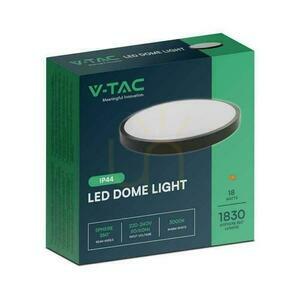 Plafond V-TAC 18W LED Rund 25cm Aufputz IP44 Schwarz VT-8618B 3000K 1830lm small 2