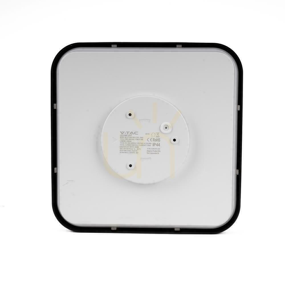 Aussicht Plafond V-TAC 48W LED Quadratisch 42x42cm Aufbaumontage IP44 Schwarz VT-8630B 3000K 5160lm Plafond V-TAC 48W LED Quadratisch 42x42cm Aufbaumontage IP44 Schwarz VT-8630B 3000K 5160lm