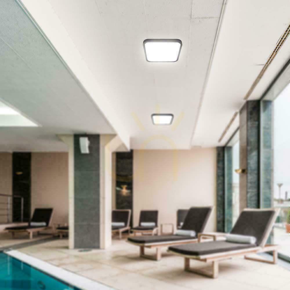Vorschau Plafond V-TAC 48W LED Quadratisch 42x42cm Aufbaumontage IP44 Schwarz VT-8630B 3000K 5160lm Plafond V-TAC 48W LED Quadratisch 42x42cm Aufbaumontage IP44 Schwarz VT-8630B 3000K 5160lm