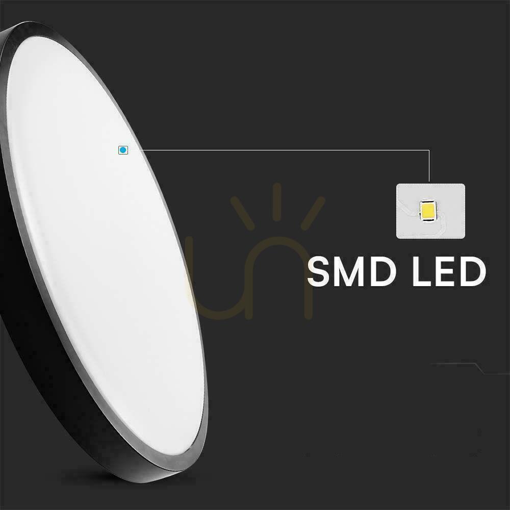 Prüfen Plafond V-TAC 18W LED Rund 30cm Aufputz Pilot Bewegungsmelder IP44 Schwarz VT-8618S 4000K 1830lm Plafond V-TAC 18W LED Rund 30cm Aufputz Pilot Bewegungsmelder IP44 Schwarz VT-8618S 4000K 1830lm