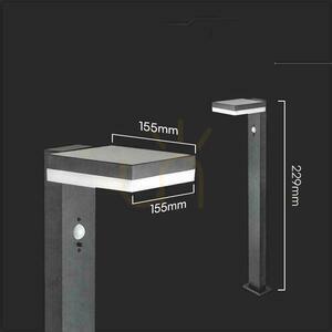 V-TAC 80cm Solar Gartenmast 5.5W LED IP54 Quadratisch Schwarz VT-1167 3000K 220lm 3 Jahre Garantie small 3