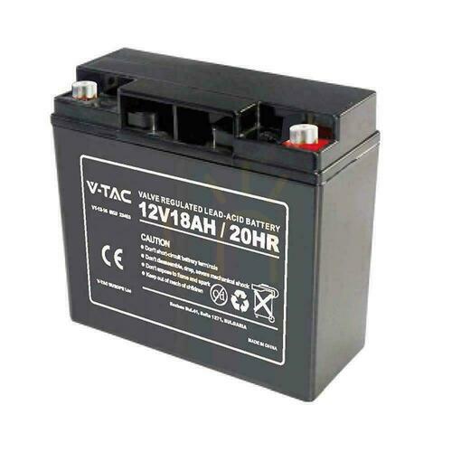 Prüfen Wartungsfreie 18AH V-TAC M5 Gel-Batterie 180x77x167mm VT-12-18 5 Jahre Garantie
