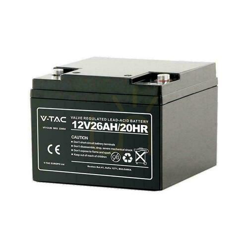 Prüfen Wartungsfreie 26AH V-TAC M5 175x165x127mm VT-12-26 Gel-Batterie 5 Jahre Garantie
