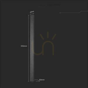 LED Line V-TAC 10W IP65 Schwarz 51cm VT-1173 3000K 1250lm Wandmontage. 6 LED Line V-TAC 10W IP65 Schwarz 51cm VT-1173 3000K 1250lm Wandmontage. small 6