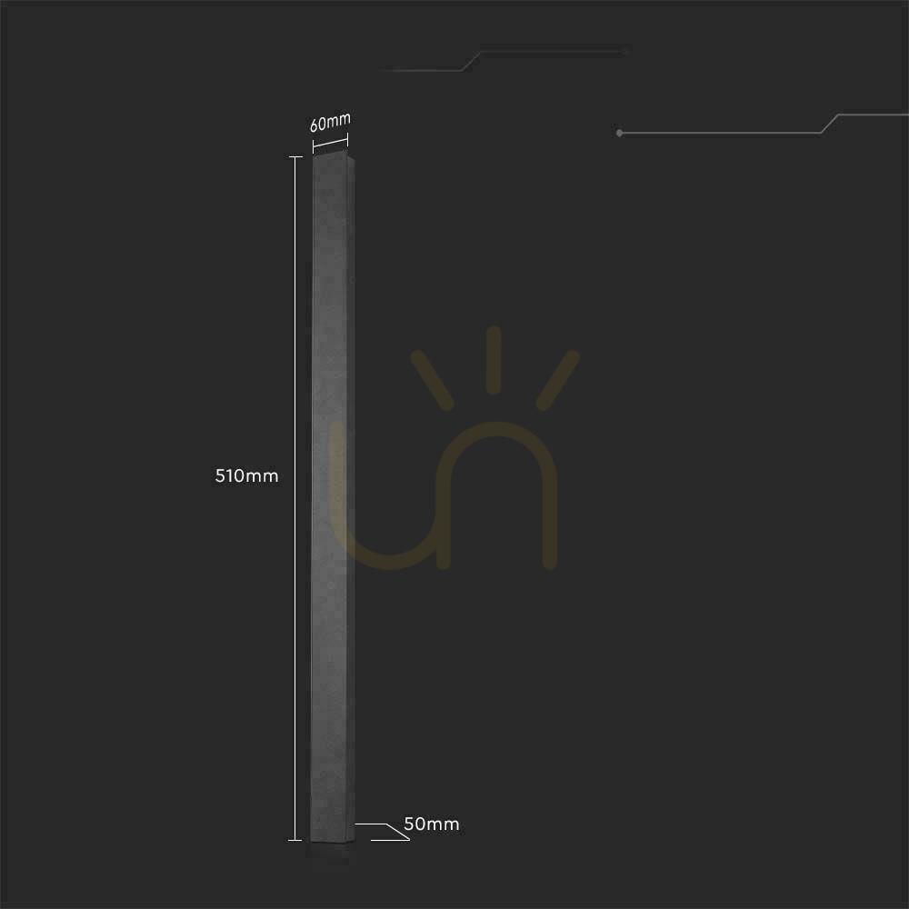Aussicht LED Line V-TAC 10W IP65 Schwarz 51cm VT-1173 3000K 1250lm Wandmontage. LED Line V-TAC 10W IP65 Schwarz 51cm VT-1173 3000K 1250lm Wandmontage.