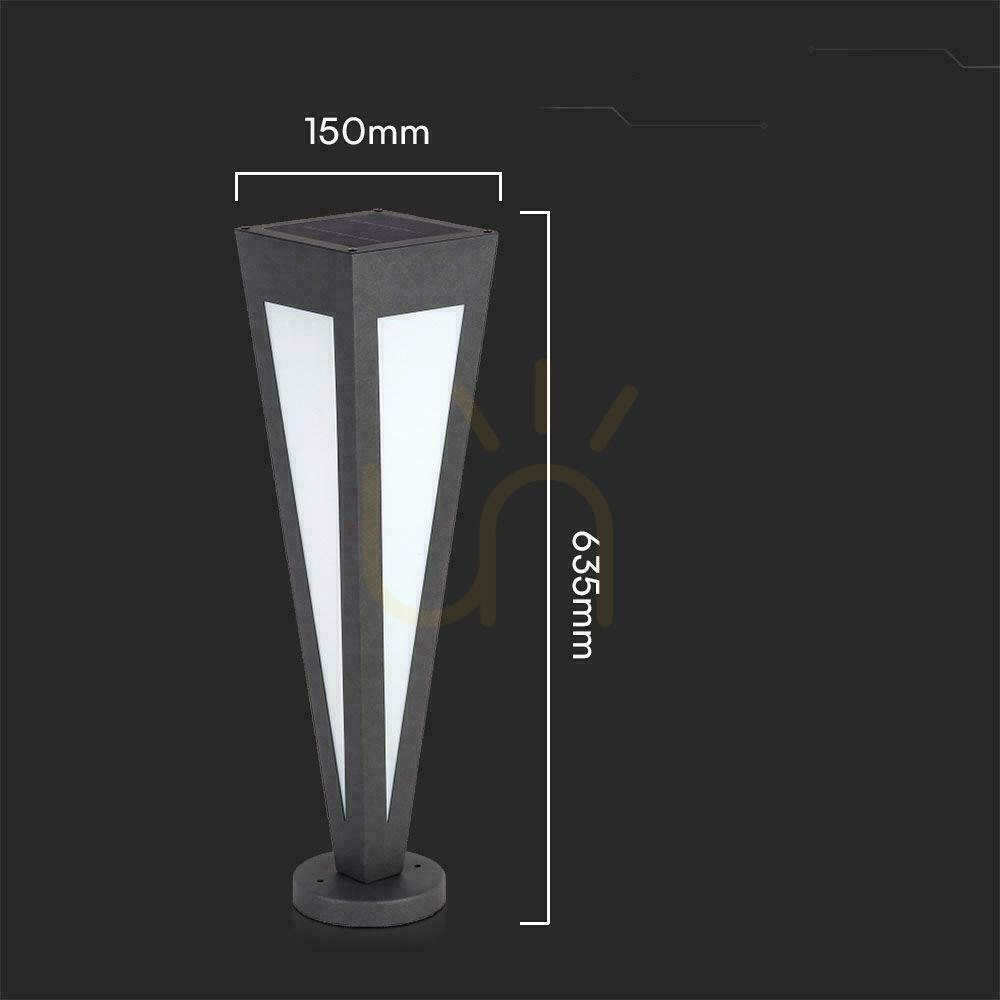 Anzeige V-TAC Solar Gartenmast 3-5W LED IP65 Pilot 64cm Schwarz VT-7654 3000K V-TAC Solar Gartenmast 3-5W LED IP65 Pilot 64cm Schwarz VT-7654 3000K