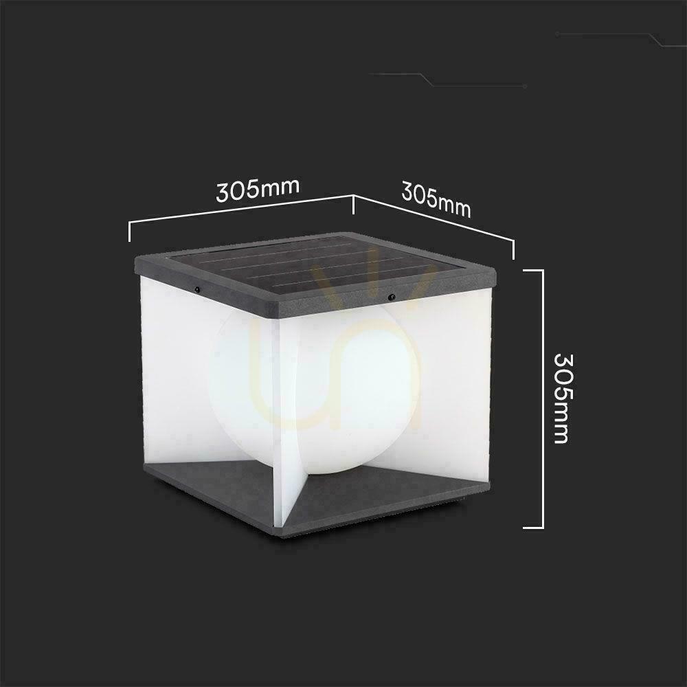 Anzeige V-TAC Solar-Gartenleuchte 3-5W LED IP65 30x30cm VT-7656 3000K V-TAC Solar-Gartenleuchte 3-5W LED IP65 30x30cm VT-7656 3000K