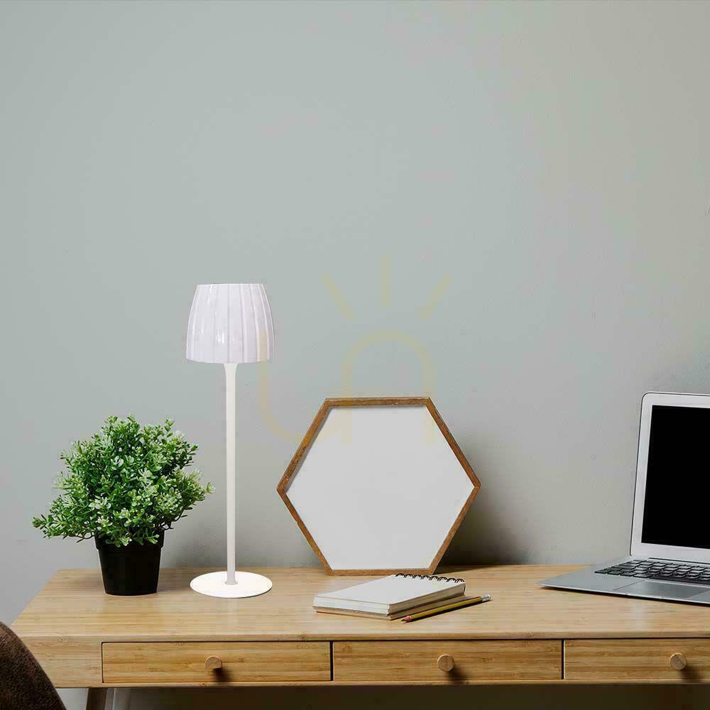Aussicht V-TAC 2.7W LED Nachttischlampe 34cm USB Aufladung Dimmbar Weiß VT-7967 3000K-6000K 110lm V-TAC 2.7W LED Nachttischlampe 34cm USB Aufladung Dimmbar Weiß VT-7967 3000K-6000K 110lm
