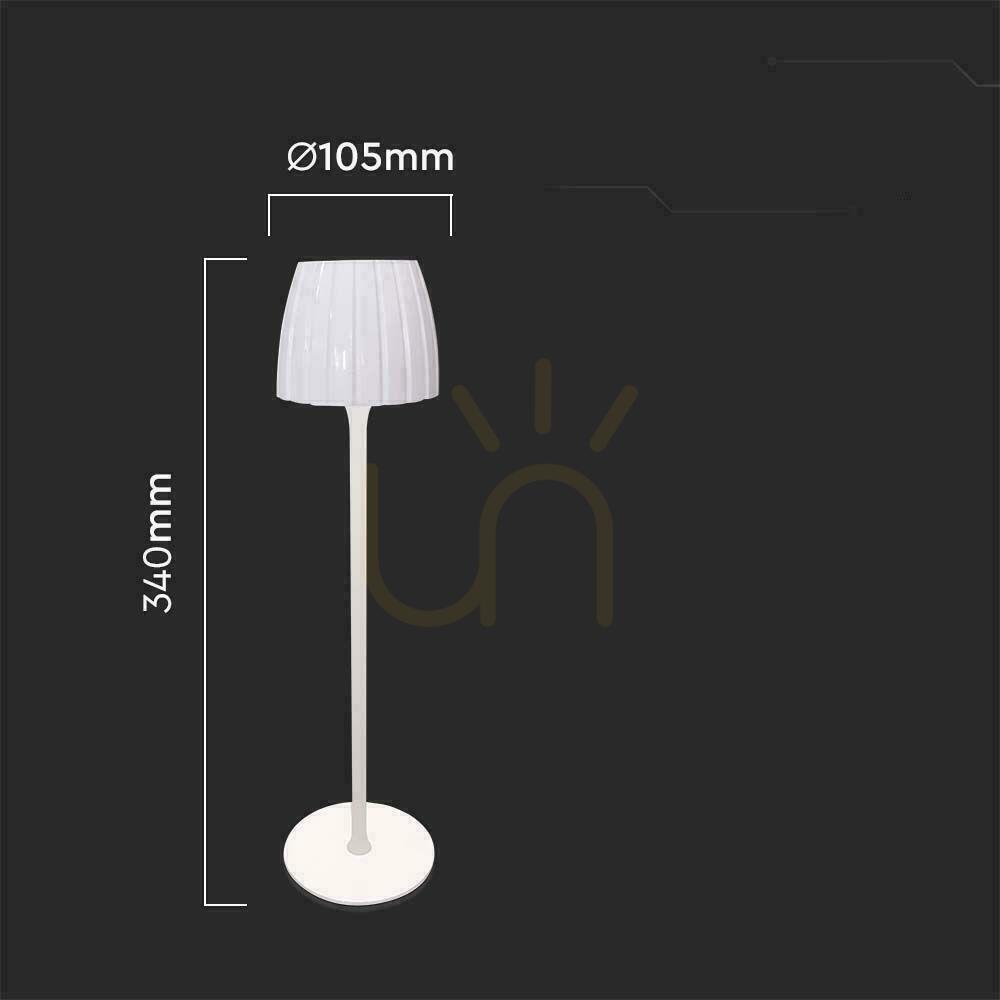 Zeige V-TAC 2.7W LED Nachttischlampe 34cm USB Aufladung Dimmbar Weiß VT-7967 3000K-6000K 110lm V-TAC 2.7W LED Nachttischlampe 34cm USB Aufladung Dimmbar Weiß VT-7967 3000K-6000K 110lm