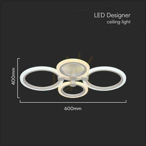 Prüfen V-TAC 51W dimmbare LED-Deckenleuchte Weiß Pilot VT-7717 3000K-4000K-6000K 3900lm.