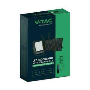 V-TAC Solar LED Projektor 15W Fernsteuerung, AUTO, Timer, IP65 Schwarz VT-102W 4000K 1800lm small 2