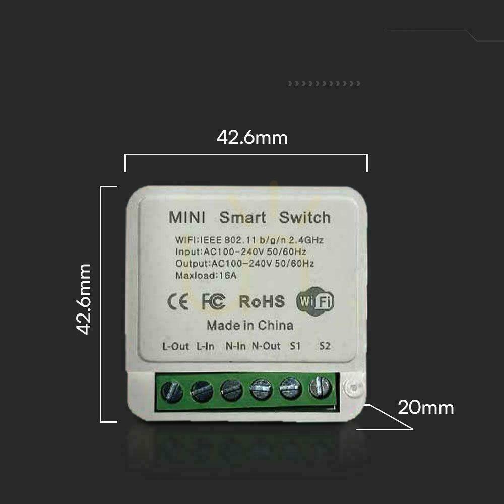 Vorschau V-TAC 2x5A Wireless Wi-Fi Switch SMART LIFE TUYA Alexa Google Home VT-5102. V-TAC 2x5A Wireless Wi-Fi Switch SMART LIFE TUYA Alexa Google Home VT-5102.