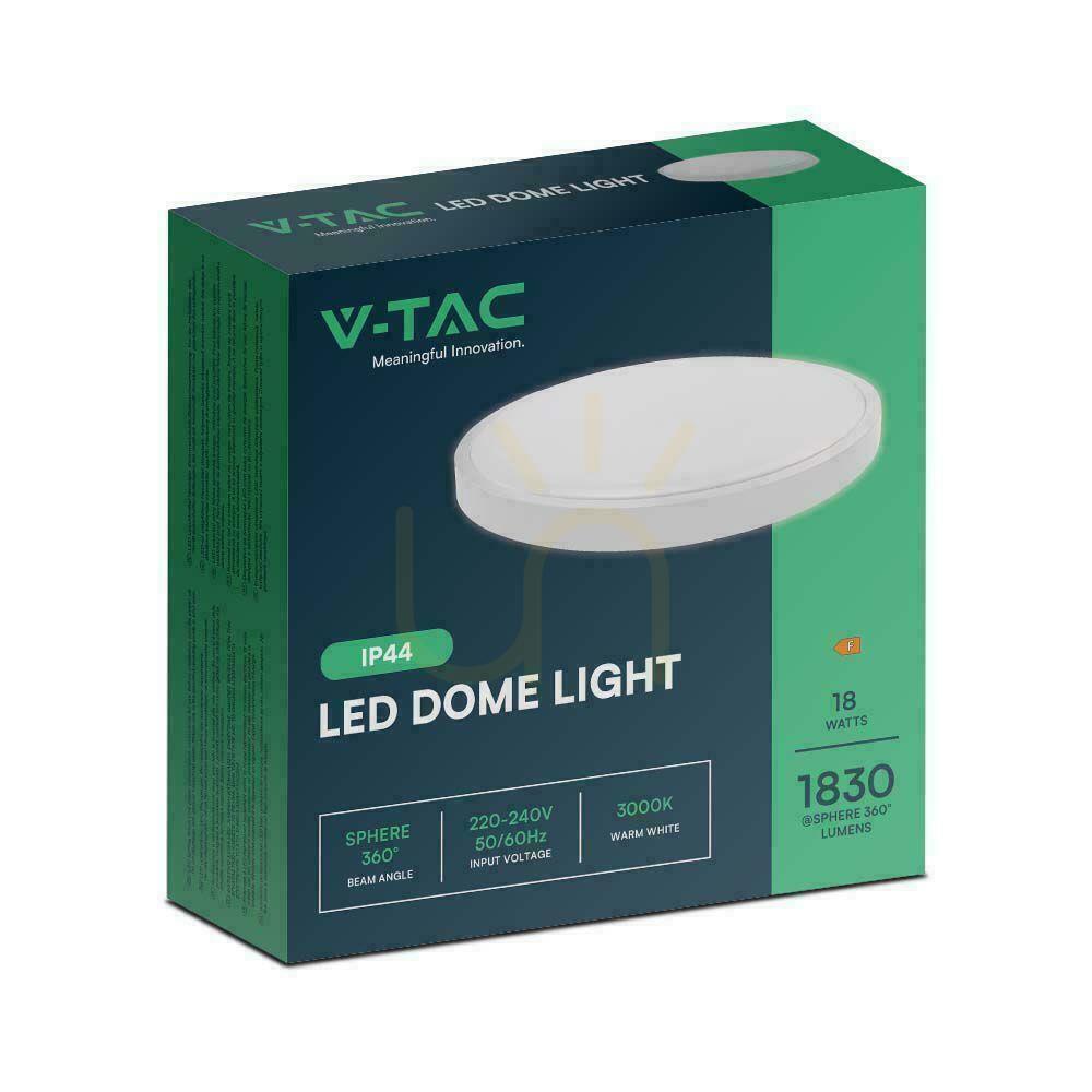 Vorschau Deckenlampe V-TAC 18W LED Rund 25cm Aufputz IP44 Weiß VT-8618 6500K 1830lm Deckenlampe V-TAC 18W LED Rund 25cm Aufputz IP44 Weiß VT-8618 6500K 1830lm