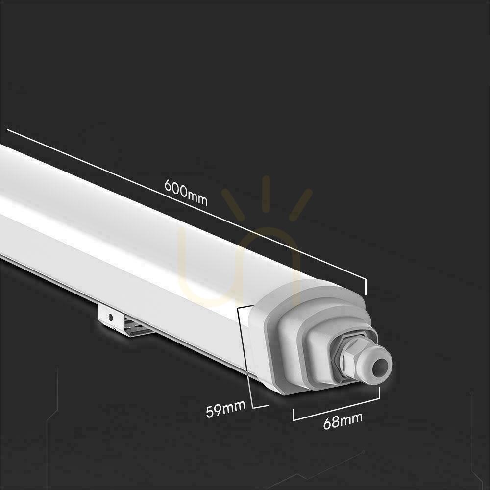 Zeige V-TAC SAMSUNG CHIP GT-SERIES 60cm 18W 120Lm/W VT-12017 6500K 2160lm Hermetische LED-Leuchte 3 Jahre Garantie V-TAC SAMSUNG CHIP GT-SERIES 60cm 18W 120Lm/W VT-12017 6500K 2160lm Hermetische LED-Leuchte 3 Jahre Garantie