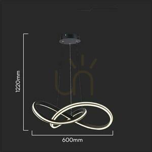V-TAC LED-Pendelleuchte 40W Schwarz 60x122cm VT-7983 2700-6500K 4800lm small 1