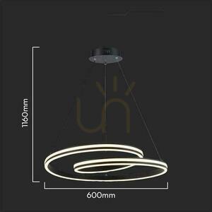 V-TAC LED-Pendelleuchte 40W Schwarz 60x116cm VT-7984 2700-6500K 4800lm small 1