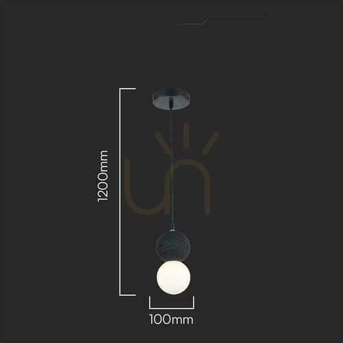 Prüfen V-TAC G9 Pendelleuchte Marmor Schwarz+Weiß 10x120cm VT-7987
