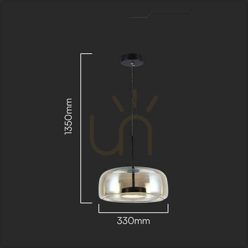 Prüfen Pendelleuchte V-TAC LED 6W Acryl Amber 33x135cm VT-7988 3000K 750lm