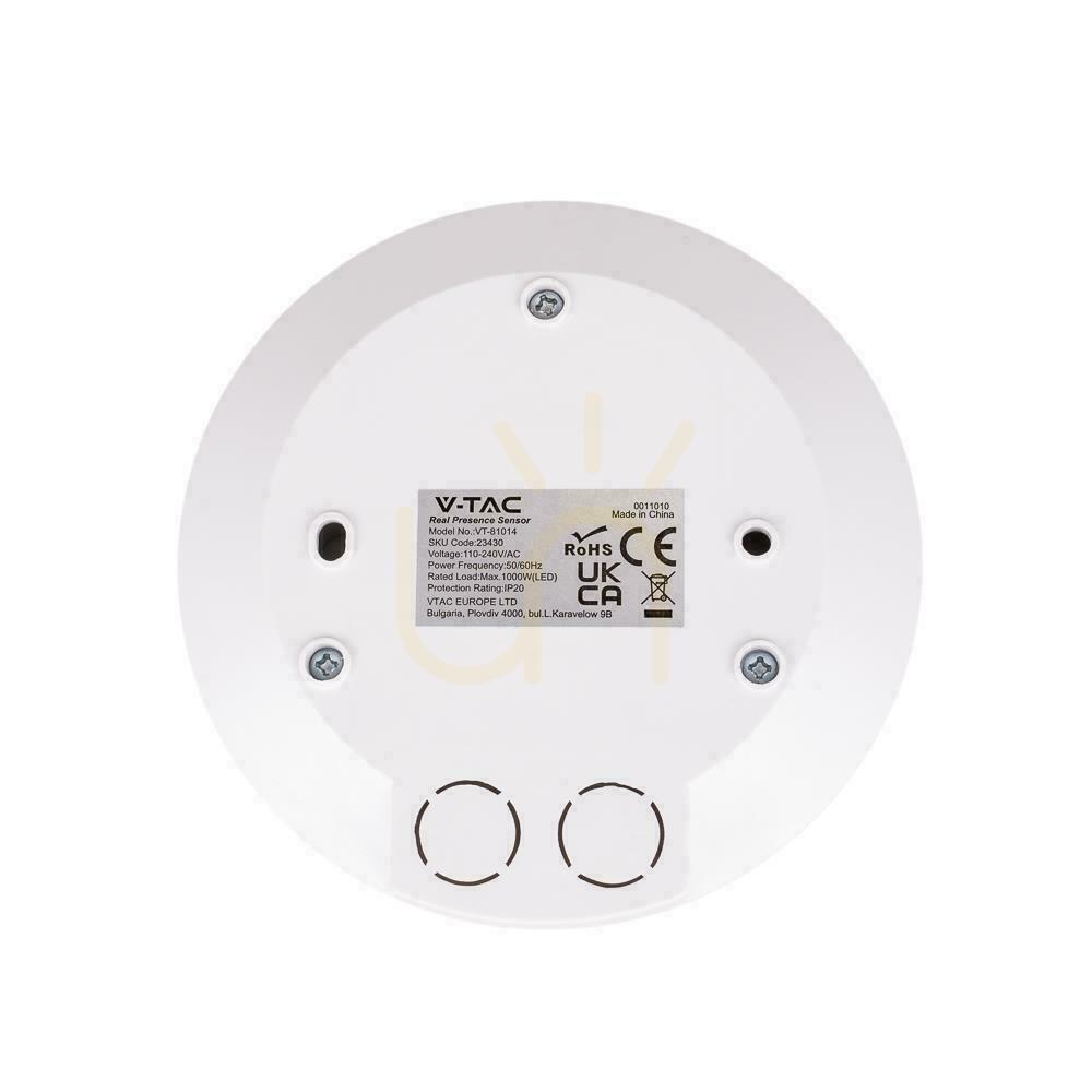 Vorschau Bewegungsmelder 360st V-TAC Aufputz-Decke SLIM 25mm 360st fi76 1000W Weiß VT-81014 5 Jahre Garantie Bewegungsmelder 360st V-TAC Aufputz-Decke SLIM 25mm 360st fi76 1000W Weiß VT-81014 5 Jahre Garantie