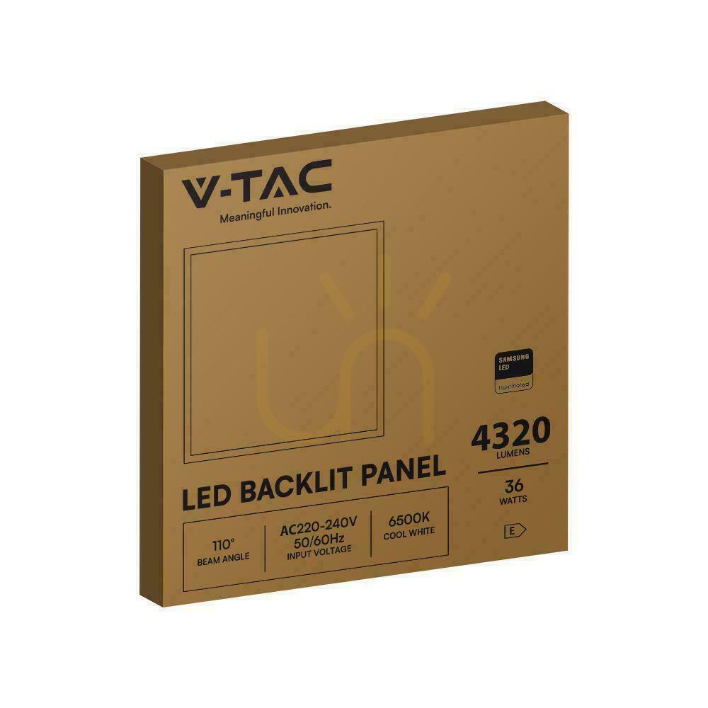Zeige LED Panel V-TAC 36W 600x600 LED SAMSUNG CHIP Hintergrundbeleuchtung 33mm 120Lm/W VT-61036 4000K 4320lm 5 Jahre Garantie LED Panel V-TAC 36W 600x600 LED SAMSUNG CHIP Hintergrundbeleuchtung 33mm 120Lm/W VT-61036 4000K 4320lm 5 Jahre Garantie