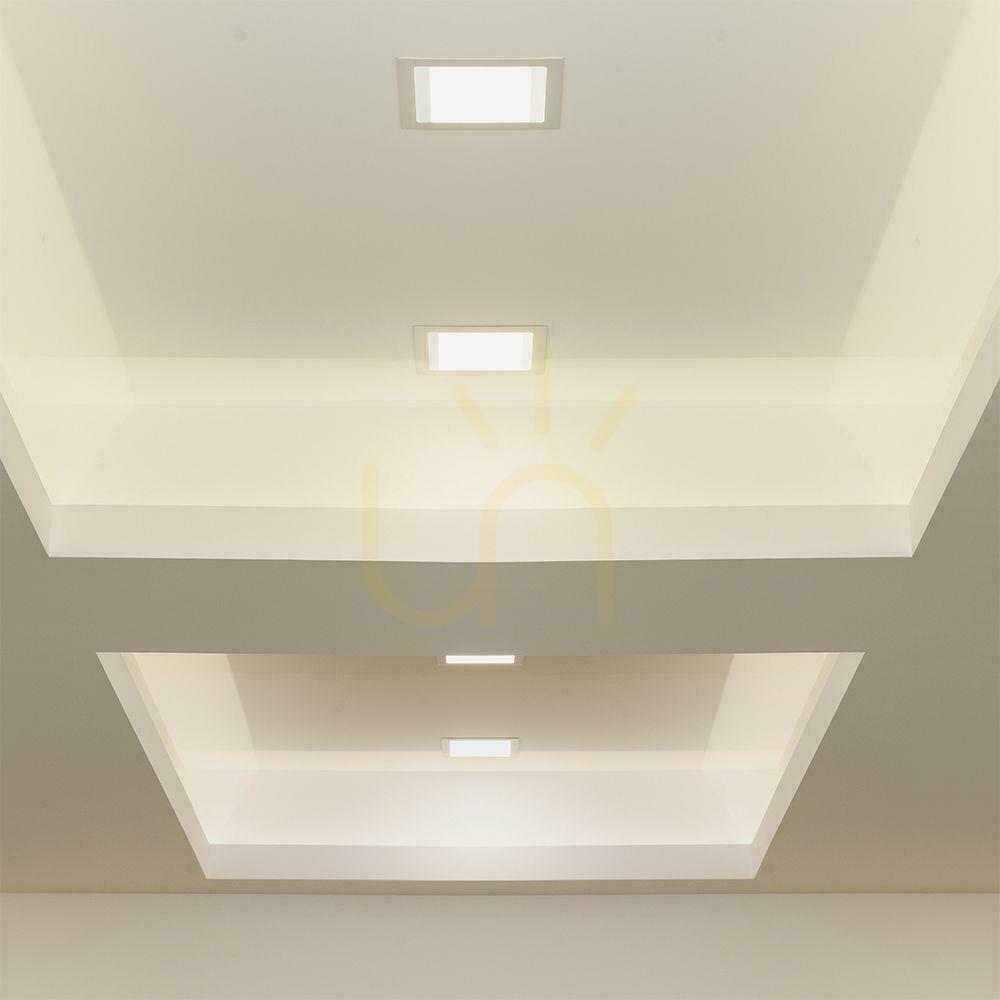 Aussicht V-TAC 3W LED SAMSUNG CHIP Einbaupanel Quadratisch 90x90mm VT-61003SQ-S 3000K 330lm V-TAC 3W LED SAMSUNG CHIP Einbaupanel Quadratisch 90x90mm VT-61003SQ-S 3000K 330lm
